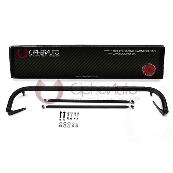 Cipher CPA5005HB-BK Racing Harness Bar Black Powder Coated; 2008-2012 Mitsubishi Lancer EVO X;, Cipher, Mfr#: CPA5005HB-BK